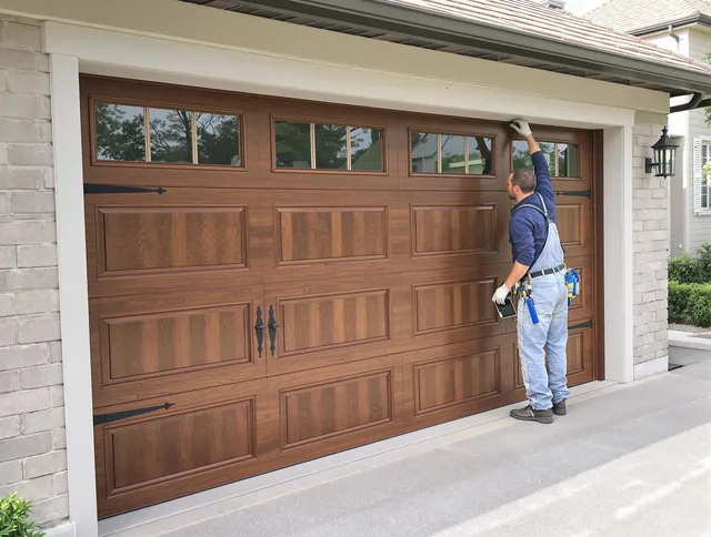 Custom garage door showcase by Upland Garage Door Repair in Upland