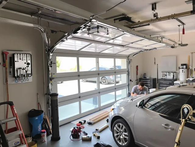 Garage door noise reduction service by Upland Garage Door Repair in Upland