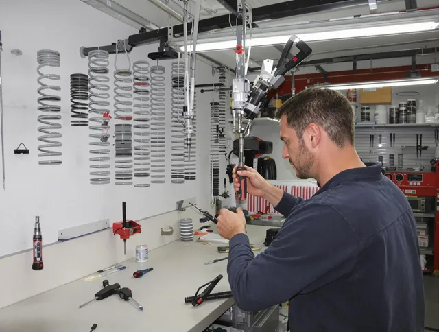Upland Garage Door Repair safety certified technician performing precision spring replacement in Upland
